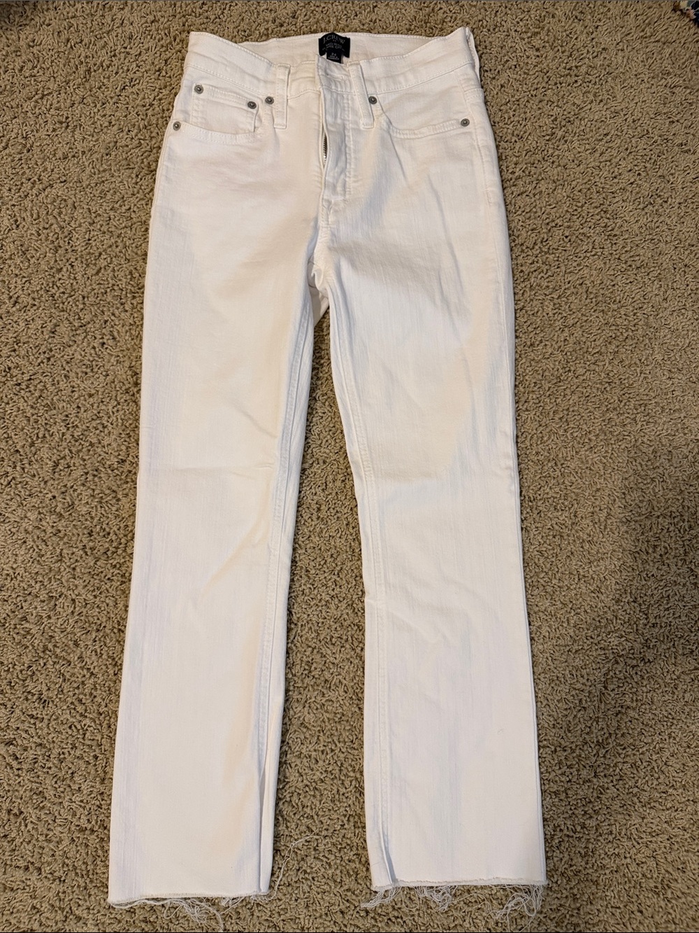 J. Crew Factory White Women's Cropped Flare Jeans
